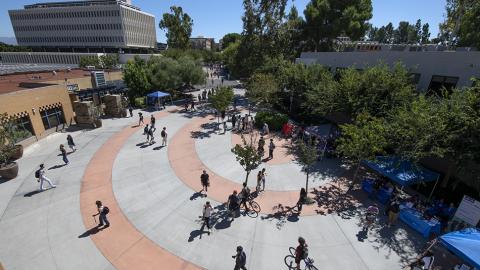 campus crowd photo